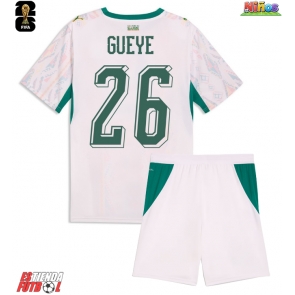 Senegal Pape Gueye #26 Primera Equipación Niños Mundial 2026 Manga Corta (+ Pantalones cortos)